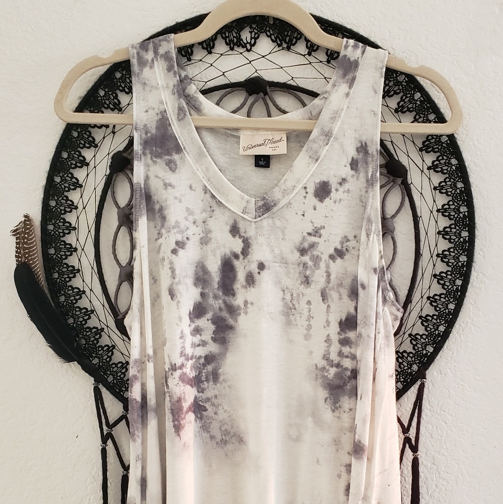 Universal Thread Stone Washed Sleeveless Tie Tank